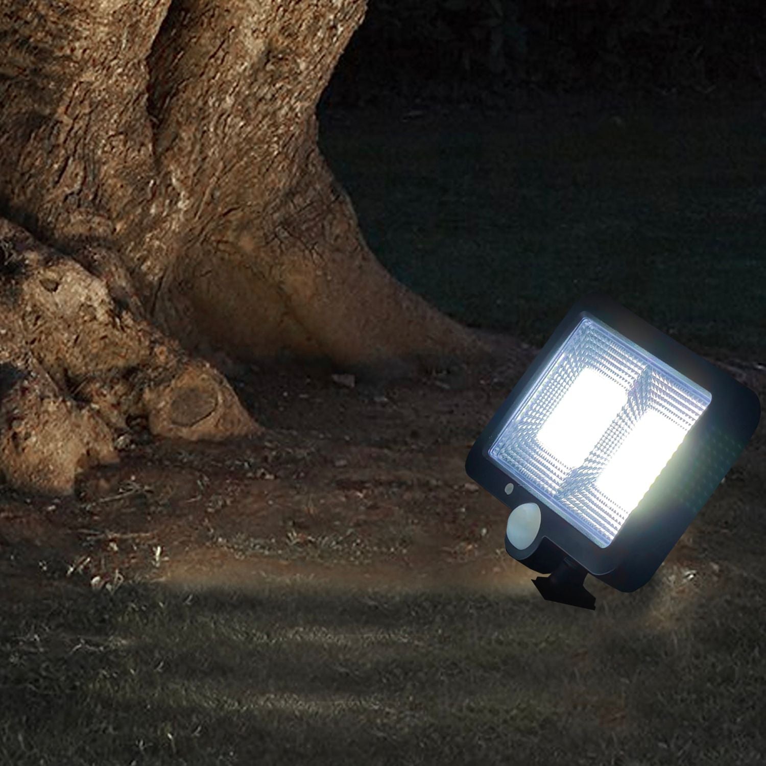 DICTROLUX - Faro Led da esterno ad energia solare Luce Fredda 200 lm - h2,5x15x12,7 cm